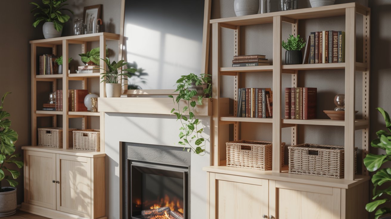 DIY Built Ins Around Fireplace for Budget-Friendly Upgrades