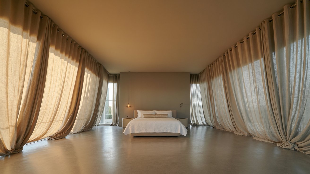 Install Floor-to-Ceiling Curtains