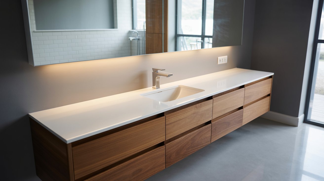 Use Large Format Tiles for a Clean Look