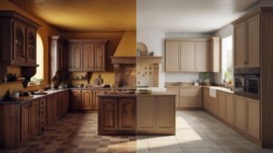 Updated Tuscan Kitchen Before and After