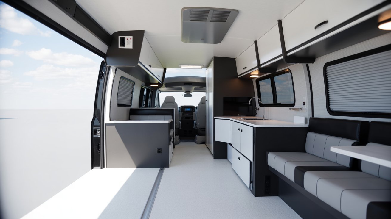 Modern and Minimalist Toy Hauler Remodel
