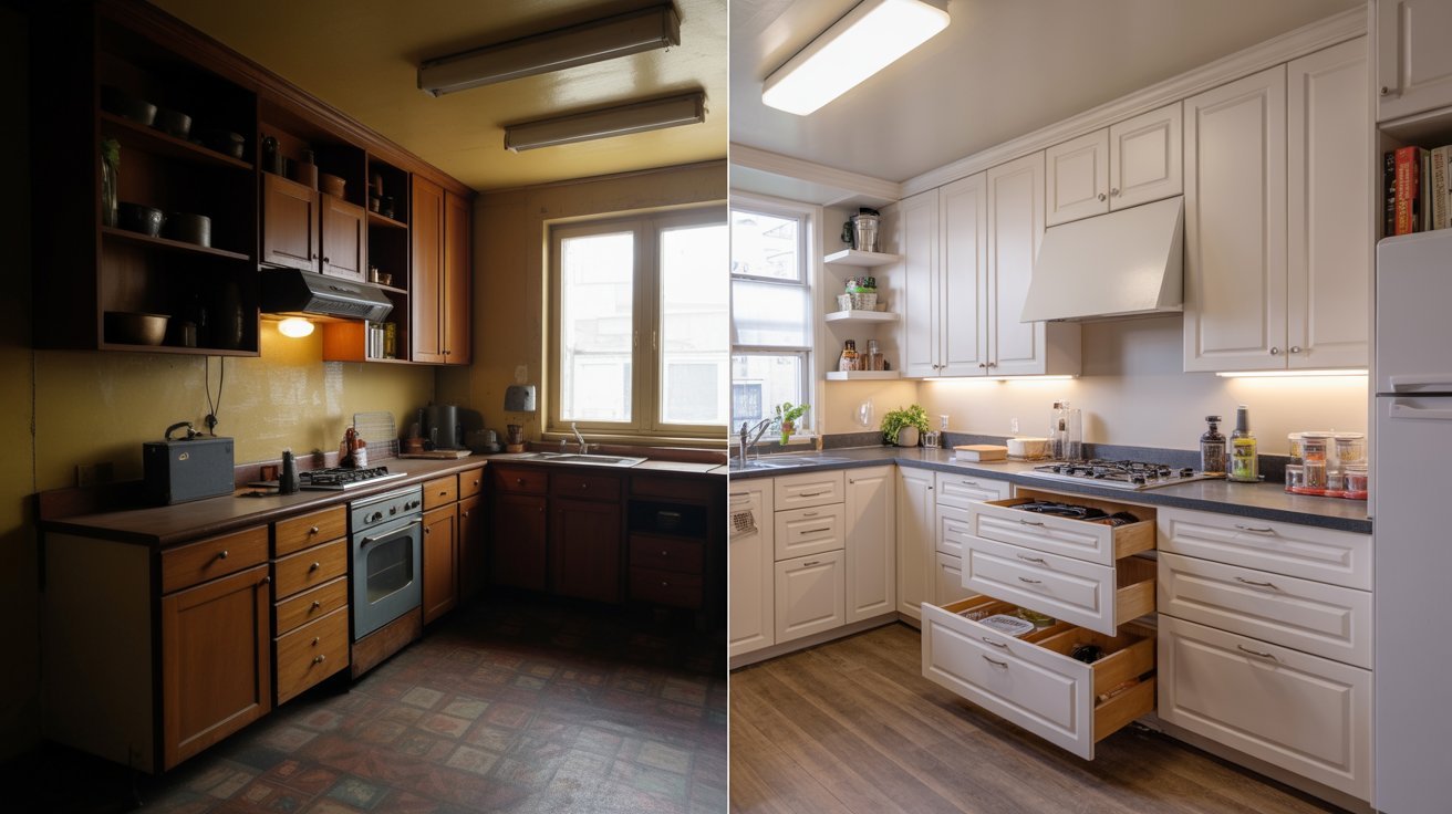 Before And After Small Kitchen