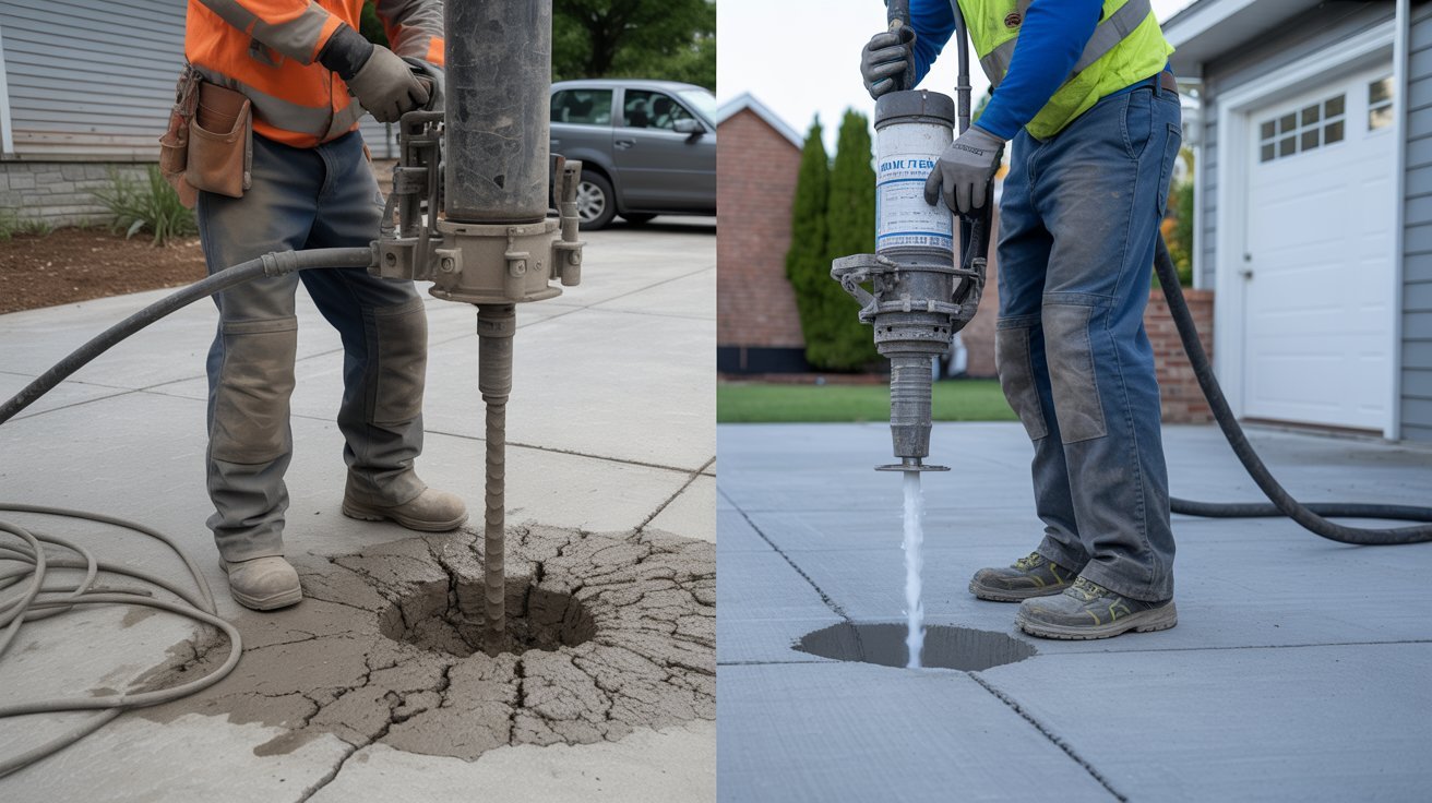 Polyjacking vs Mudjacking