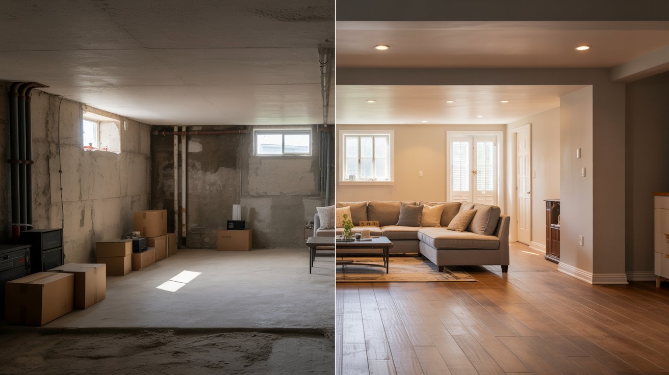 Basement Remodel Before