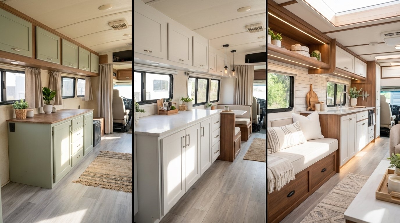 Real Before and After Toy Hauler Remodel Examples
