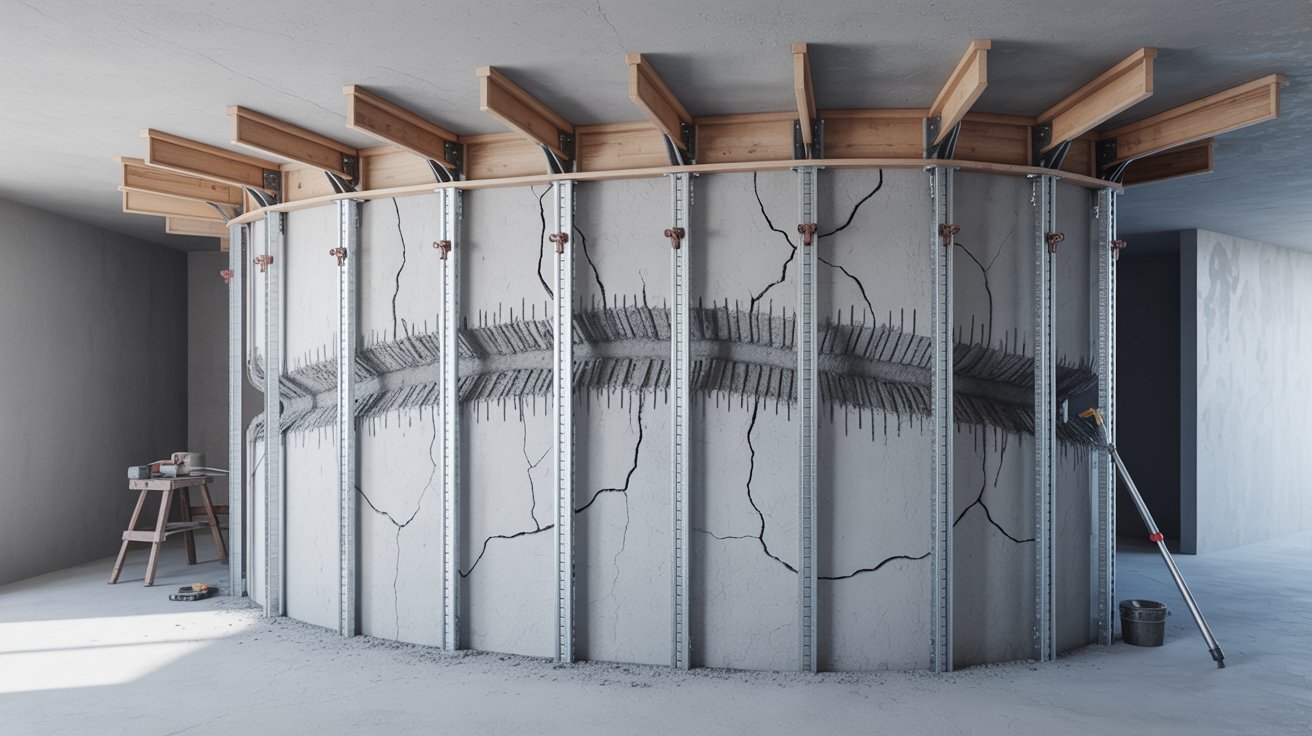 Bowing Basement Wall Repair