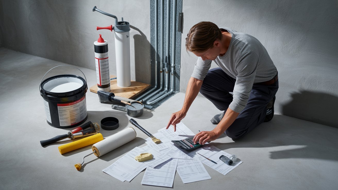 A man is focused on a project, surrounded by various tools on a workbench.