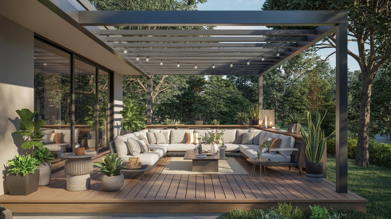 Covered Porch Deck for All-Weather Use
