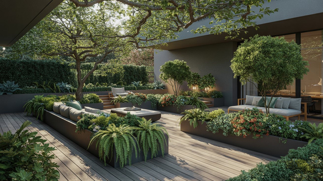 Deck Landscaping (Deckscaping) with Greenery
