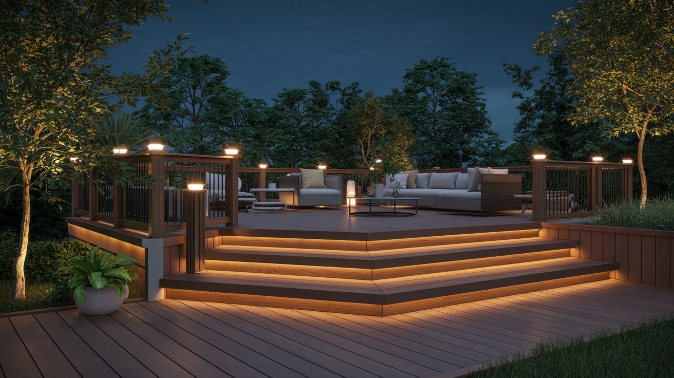 LED Deck Lighting for Night Ambiance