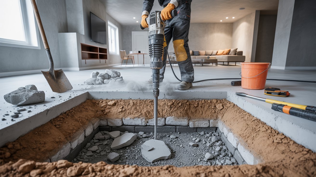 Step 3: Cut and Dig the Sump Pit