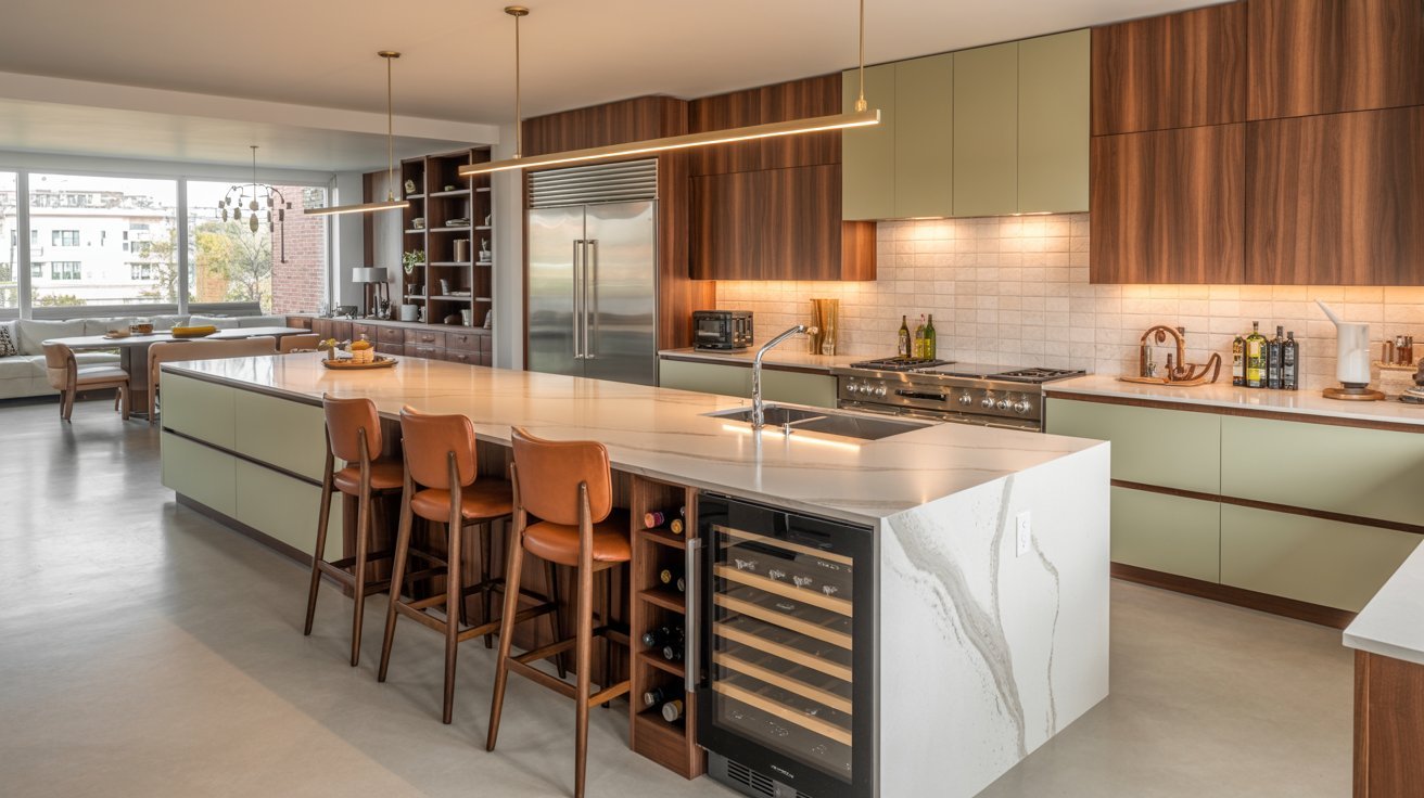 Add an Island Split Level Kitchen Remodel for a well-designed space