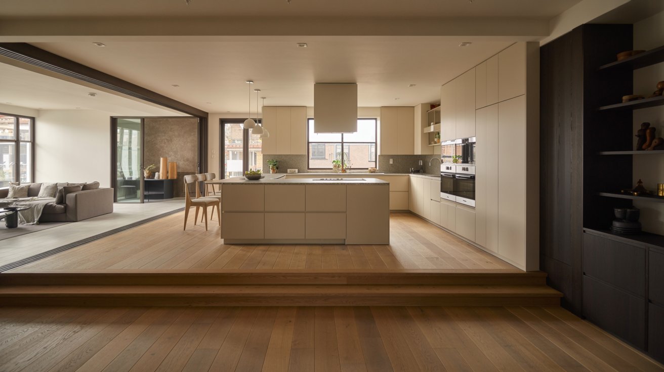 Open Concept Split Level Kitchen Remodel for Better Flow